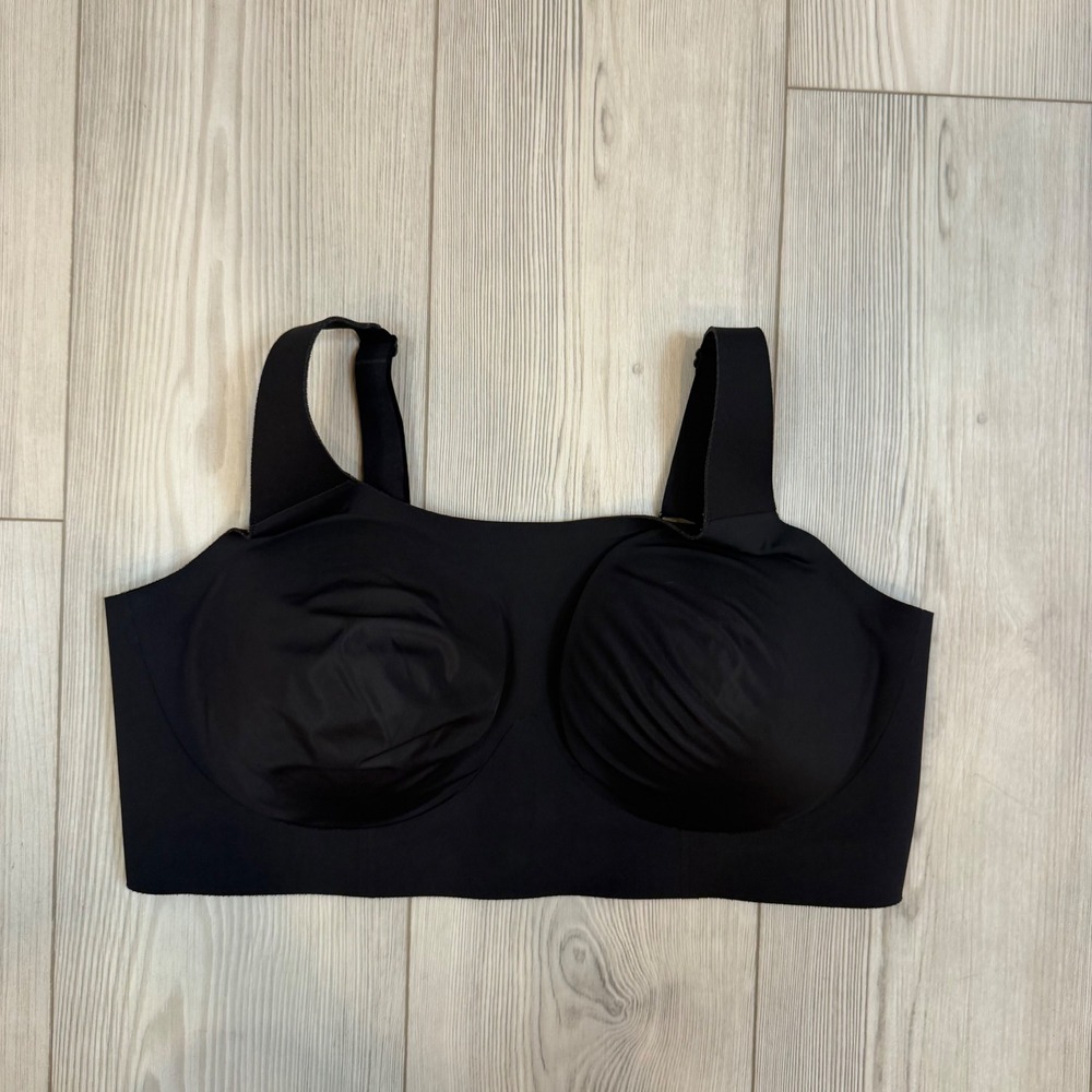 Evelyn & Bobbie Structured Scoop Bra Black Wireless Seamless 2XL Womens